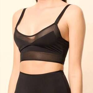NEW MAISON CLOSE belle de jour bralette in black